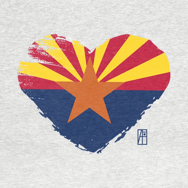 U.S. State - I Love Arizona - Arizona Flag by ArtProjectShop